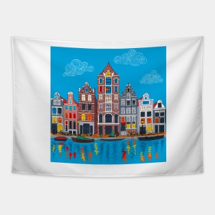 Amsterdam canal and houses Tapestry