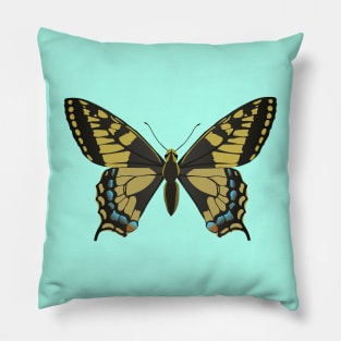 A common yellow swallowtail vector illustration Pillow