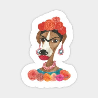 Frida Kahlo dog Magnet