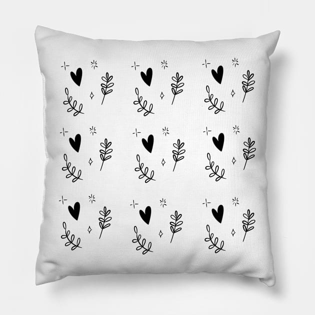 Asthetic heart Pillow by dtmdraw