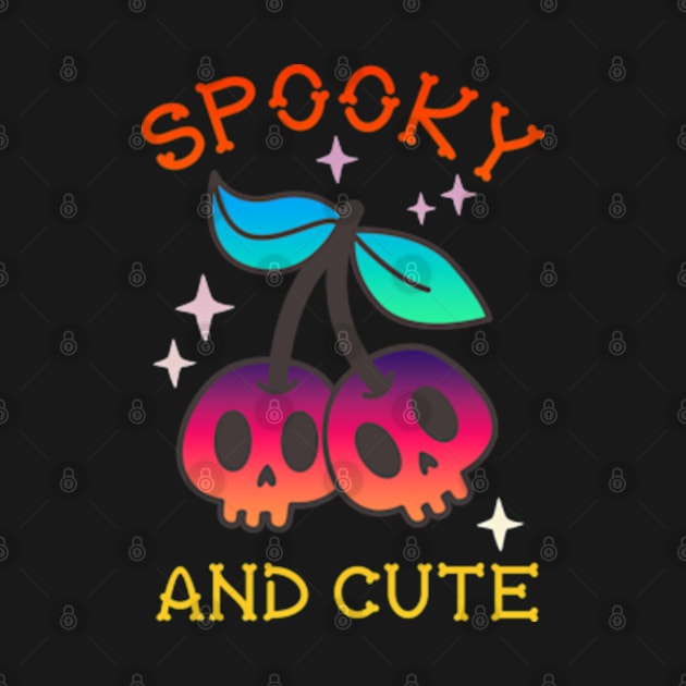 Spooky and Cute Cherry Skulls by BIBLIOTEECA