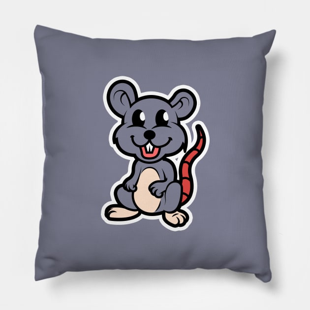 Mouse - Cartoon Island - Great Gift Idea Pillow by Cartoon Island