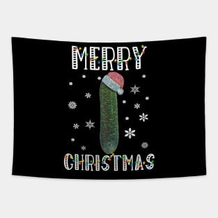 Santa Cucumber - Merry Christmas Tapestry