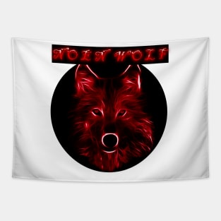 Neon Wolf Tapestry