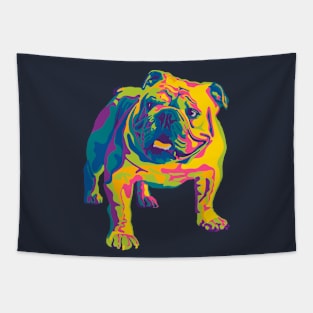 English Bulldog Pop Art Tapestry