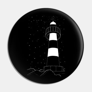 Lighthouse and the stars. Pin