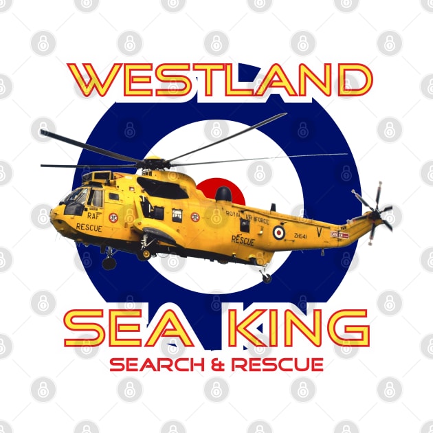 Westland Sea King Search and rescue helicopter in RAF roundel, by AJ techDesigns