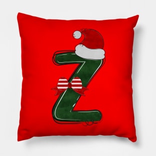 Letter Z - Christmas Letter Pillow