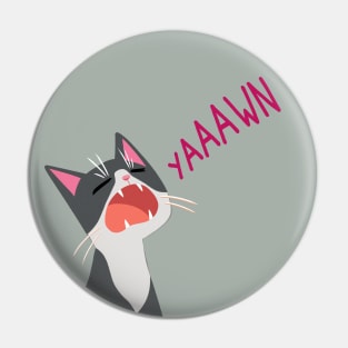 Yawning Cat Pin