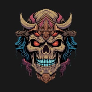 80s Style Villian Skull T-Shirt