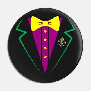 Mardi Gras Tux Shirt Pin