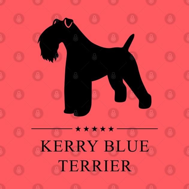 Kerry Blue Terrier Black Silhouette by millersye