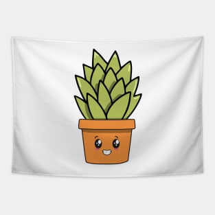 Cute Green Plant Kawaii Tapestry