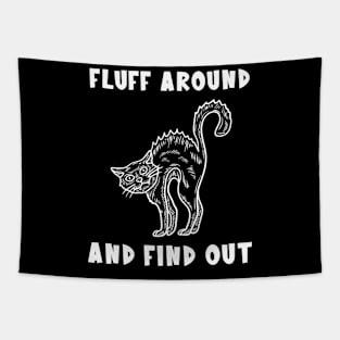 Fluff Around And Find Out Cat Tapestry