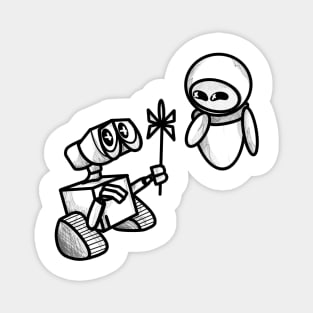 Wall-e and Eve sketch Magnet