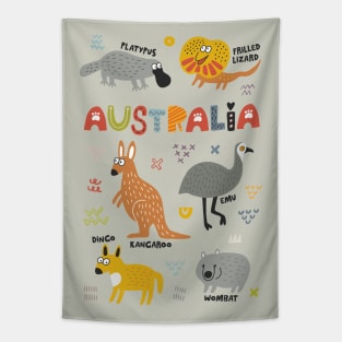 Australian Animals Tapestry