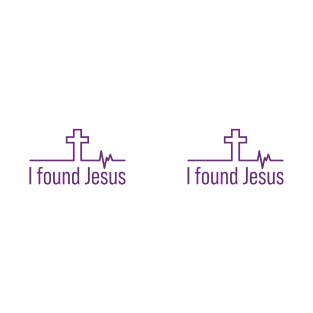 I Found Jesus Cross Heartbeat T-Shirt