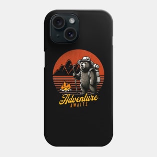 Adventure awaits - Explorer bear Phone Case