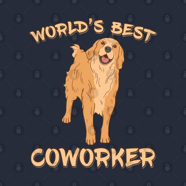Golden Retriever World's Best Coworker by DeesDeesigns