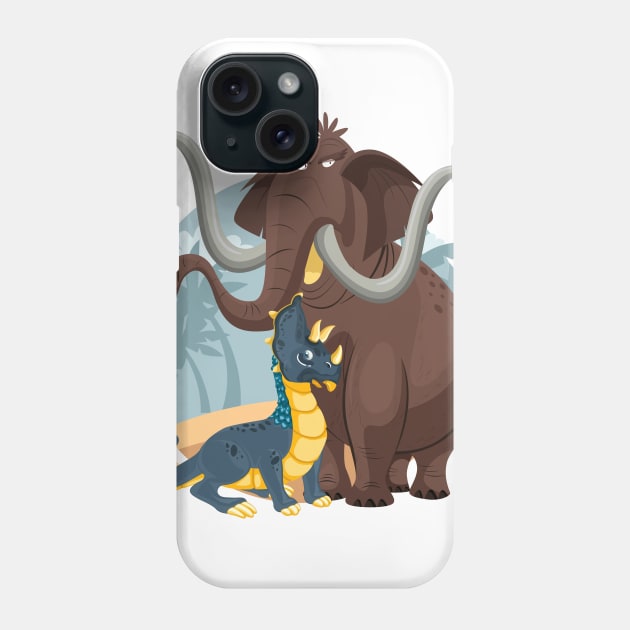 Prehistoric animals Phone Case by PG