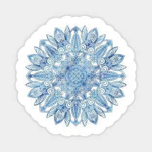 Blue Glitter Mandala Magnet