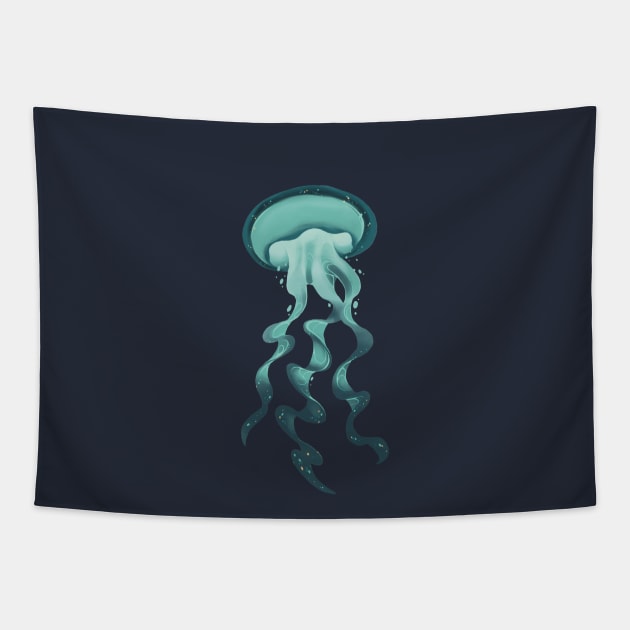 cosmic jellyfish Tapestry by iamCapoon