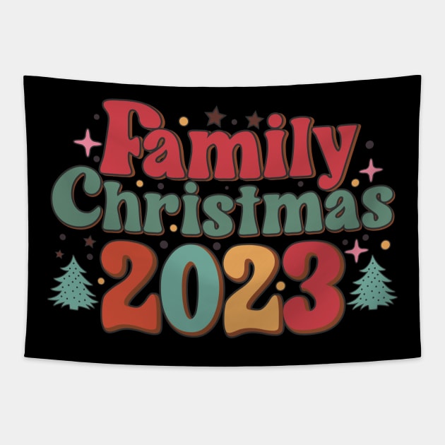 Family Christmas 2023 Matching Tapestry by JDVNart