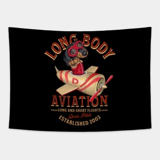 Dachshund Longbody Aviation Tapestry