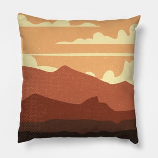 Mojave desert. USA, California . Retro travel poster Pillow