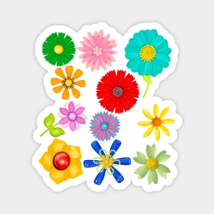 Enamel Flower Pins Magnet
