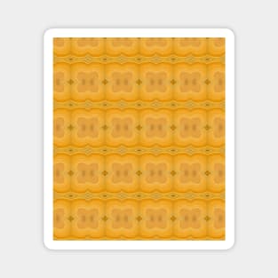 Yellow Flower Style Abstract Pattern Magnet
