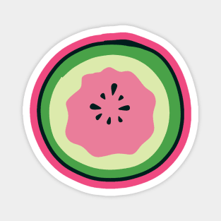 Watermelon Circle Magnet