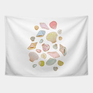 Sea Shells on Sand Tapestry