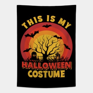 This Is My Halloween Costume Scary Graveyard Tapestry