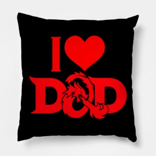 I Love Dad (d&d Style) Pillow