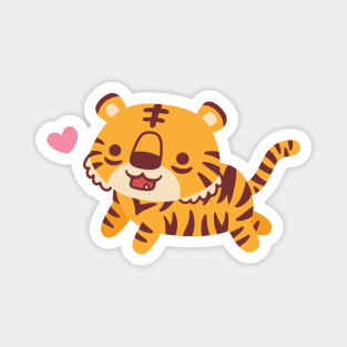 Cute Little Prancing Tiger Magnet