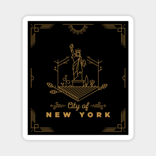 New York City Monogram Magnet