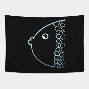 Colorful karp rainbow cyan Tapestry