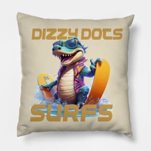 WaveRider Aquatic Adventure T-Shirt "Dizzy Dots" Pillow