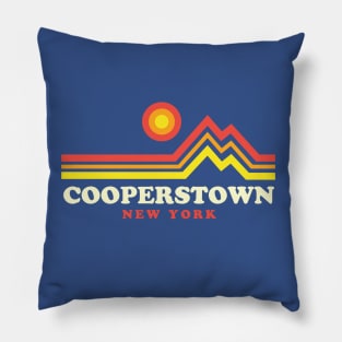 Cooperstown New York Vacation Sunset Mountain Pillow