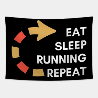 Eat Sleep Running Repeat Tapestry