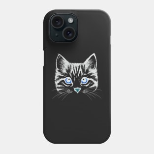 love catually cut cat face Phone Case