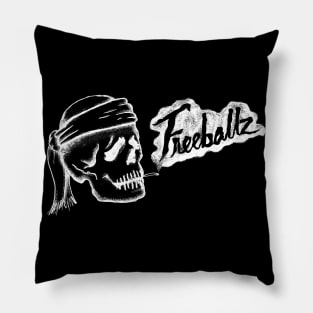 Freeballz Stoned Skull White Pillow