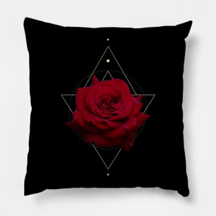 Rose Geometric Design Pillow