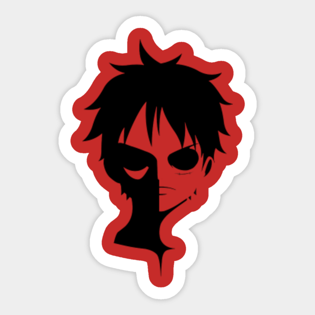 luffy one piece anime sticker teepublic