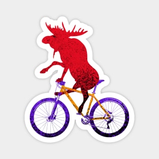 Mountain Bike Moose Magnet