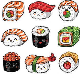 Kawaii sushi Magnet