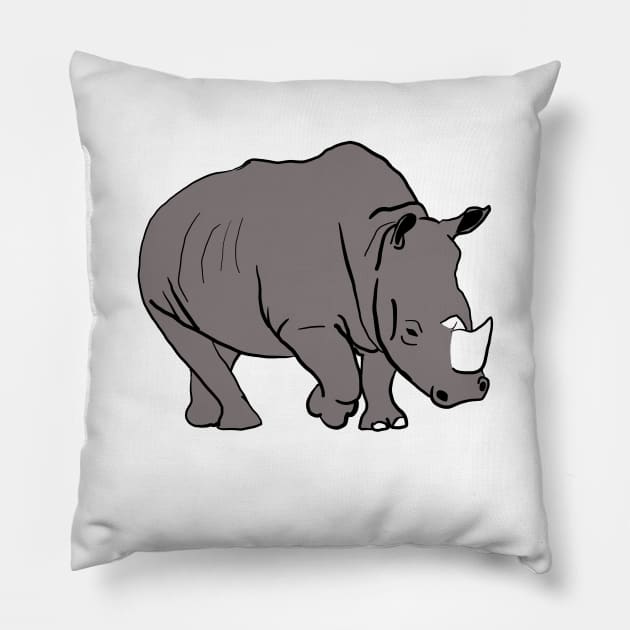 Rhinoceros Pillow by Noamdelf06