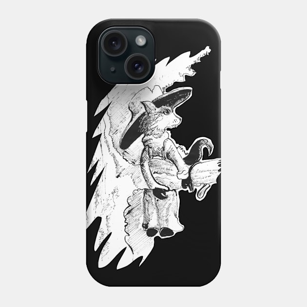 Fox climbing a tree 10/12/23 - vintage fantasy inspired art and design Phone Case by STearleArt