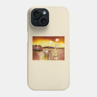 Llamas on Tatooine Phone Case